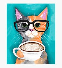 Kitten's Latte of Love Photographic Print
