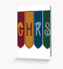 Hogwarts houses Greeting Card