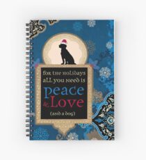 Cuaderno de espiral Paz, amor y un perro