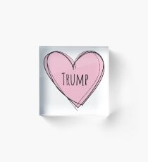 Trump heart Acrylic Block