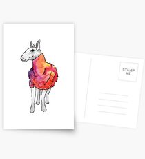 Psychedelic sheep: Blue Faced Leicester, red/violet Postcards