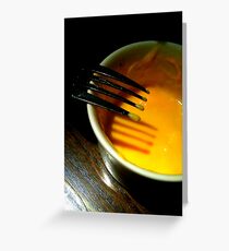Fork with custard Greeting Card