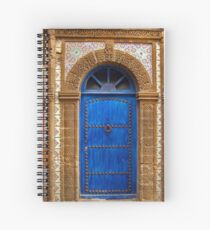 blue oriental door Spiral Notebook