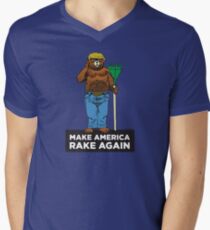 MAKE AMERICA RAKE AGAIN Men's V-Neck T-Shirt