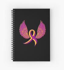 Winged Purple Ribbon Alzheimer Spiral Notebook