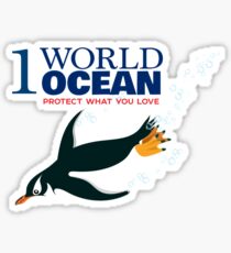1 World Ocean - Gentoo Penguin Sticker