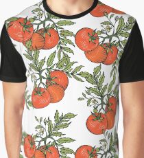 Print with red tomatoes. Graphic T-Shirt