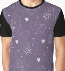 A modern pattern with hearts and stars. Graphic T-Shirt