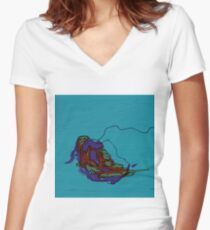 20181120 Lines No. 3 Women's Fitted V-Neck T-Shirt