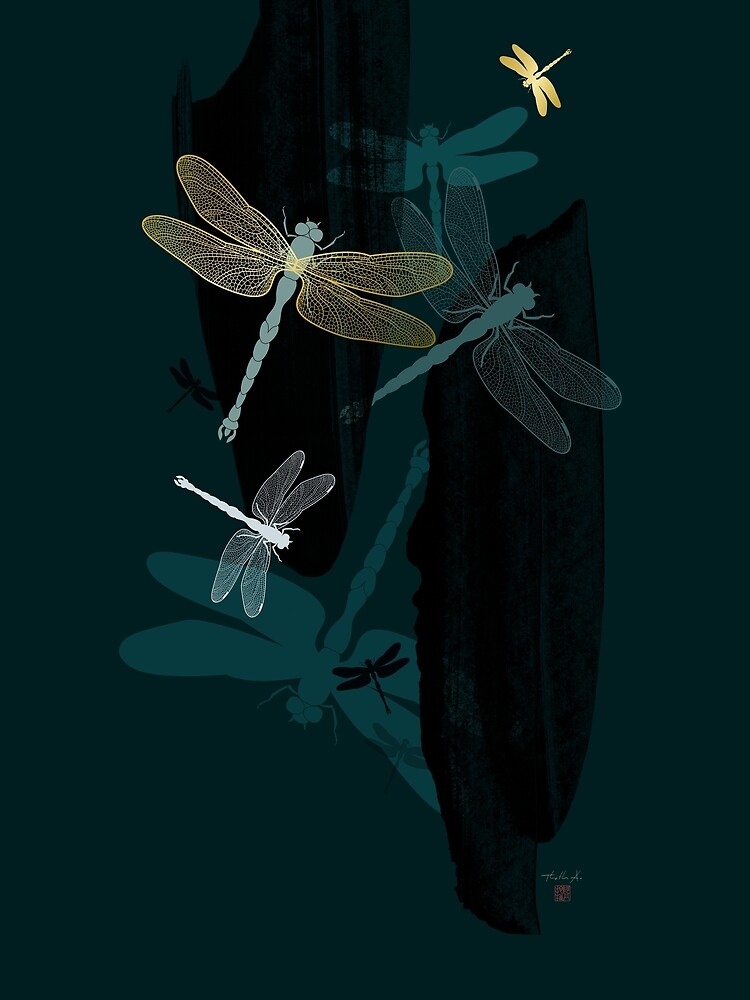 Midnight Dragonflies by Thoth-Adan