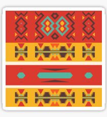 Tribal shapes in retro colors Sticker