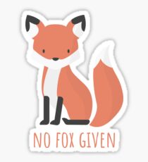This little critter gives no fox Sticker