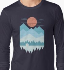 Camiseta de manga larga Cabaña en la nieve