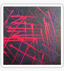 Pattern Abstract Painting Black Red Sticker