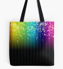 Colorful Space Rainbow Stars Tote Bag