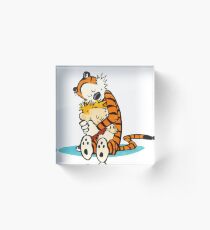 calvin et hobbes Hug Bloc acrylique