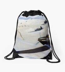 WW2 Vintage Propaganda Poster Art - Spitfire Intercept Drawstring Bag