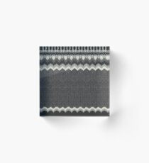 Lopapeysa Iceland Sweater Knitting Pattern Acrylic Block