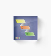 Minimal style infographic template Acrylic Block