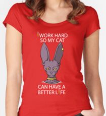 Beerus (White Font) Women's Fitted Scoop T-Shirt