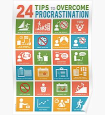 24 TIPS TO OVERCOME PROCRASTINATION Poster