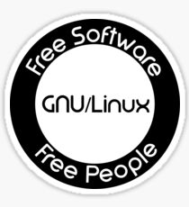 Free Software Free People Sticker