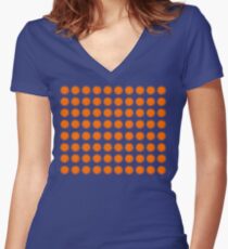 Pattern of suns and dandelions Women's Fitted V-Neck T-Shirt