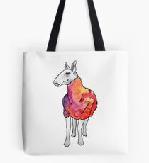Psychedelic sheep: Blue Faced Leicester, red/violet Tote Bag