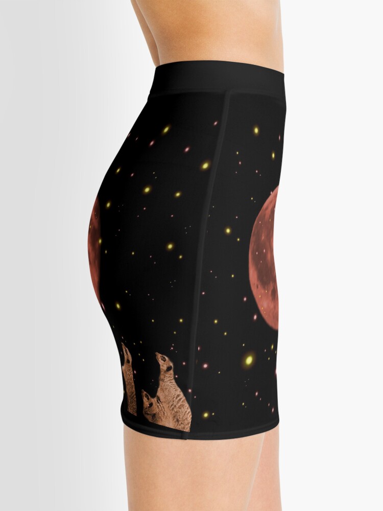 Alternate view of Coral meerkat moon Mini Skirt