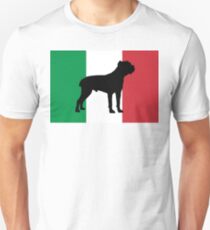 cane corso silhouette on flag Unisex T-Shirt