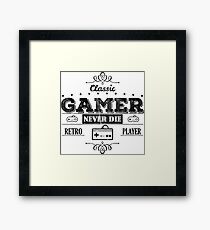 etro Gaming Gamer Shirt Gambling Gift Play Framed Print