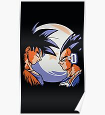 Goku and vegeta - goku & vegeta lunar Poster