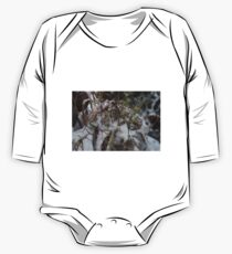 #winter #nature #snow #frost #outdoors #icee #cold #wood #season #bird #tree #frozen #dry #garden #grass #weather #horizontal #colorimage #nopeople #closeup #plant #day #animal One Piece - Long Sleeve