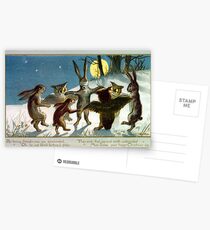 Victorian Christmas Woodland Animal Spiele Postkarten