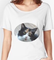 Puce chatte calicot T-shirts coupe relax