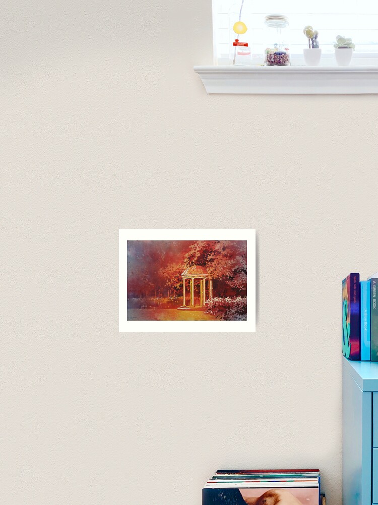 Watercolor Painting Of Old Well On University Of North Carolina Unc Chapel Hill Nc Art Print