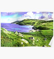 Torr Head View, Ireland. (Painting.) Poster