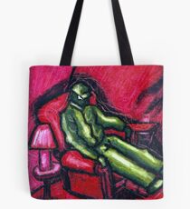 The Red chair (Apprehension Red) Tote Bag