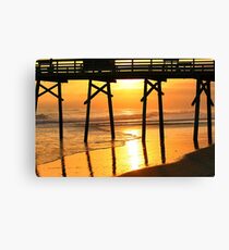Pier At Sunset Canvas Print