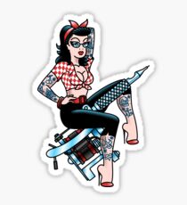 Amerikanischer traditioneller Lowbrow Hot Rod Rockabilly Tätowierungs-Pin-up Sticker