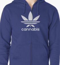 Sudadera con capucha y cremallera Canabis