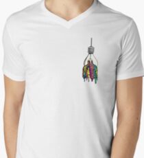die Glühbirne T-Shirt mit V-Ausschnitt