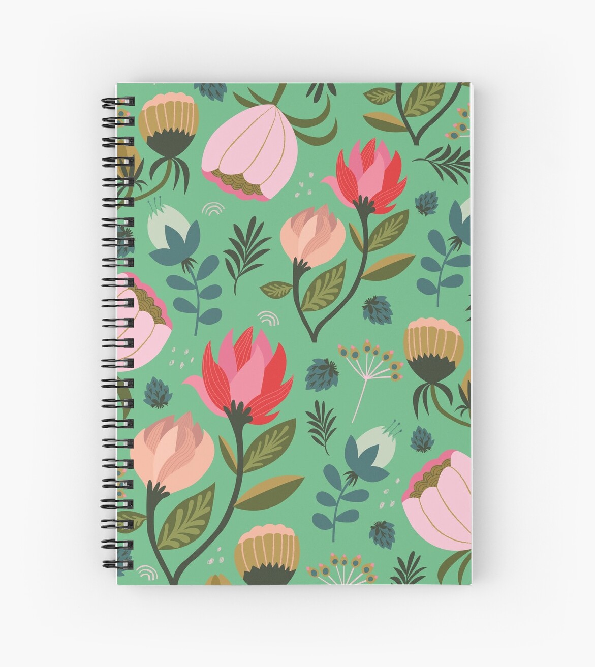 "Pretty Florals" Spiral Notebooks by Redbubble