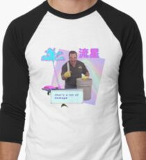 Vaporwave Pewdiepie dank meme Phil Swift Flex Tape Seal Aesthetic Men's Baseball ¾ T-Shirt