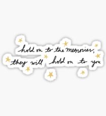 hold on to the memories - taylor swift Sticker