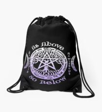 Wiccan heidnisches Hexe-T-Shirt wie oben, so unten T-Stück Rucksackbeutel