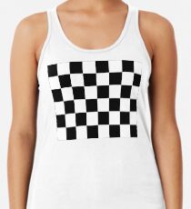 Checkered Flag, Chequered Flag, Motor Sport, Checkerboard, Pattern, WIN, WINNER, Racing Cars, Race, Finish line, BLACK Women's Tank Top