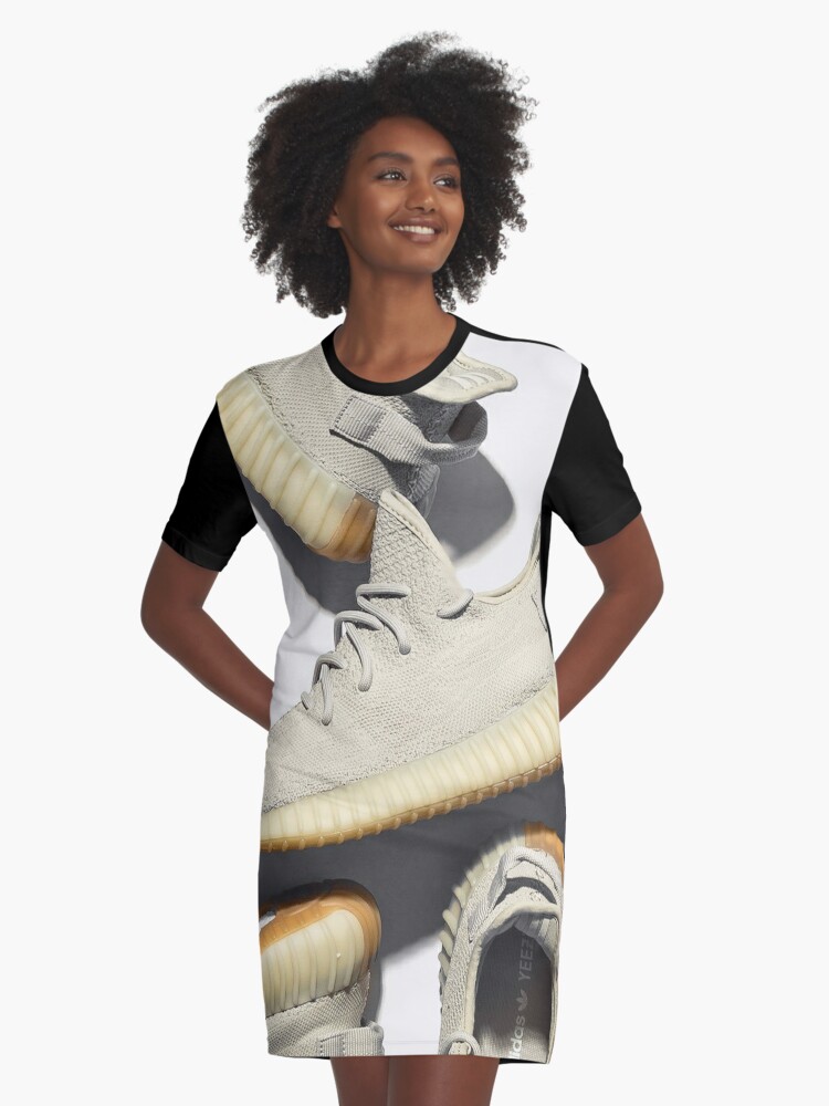 Adidas Yeezy Boost 350 V2 Sesame Graphic T Shirt Dress By