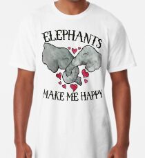 Elefanten machen mich glücklich Longshirt