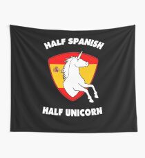 Half Spanish Half Unicorn Spain Gift for Women Girls Tapestry